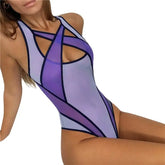 Cross Collar See-Through mesh top